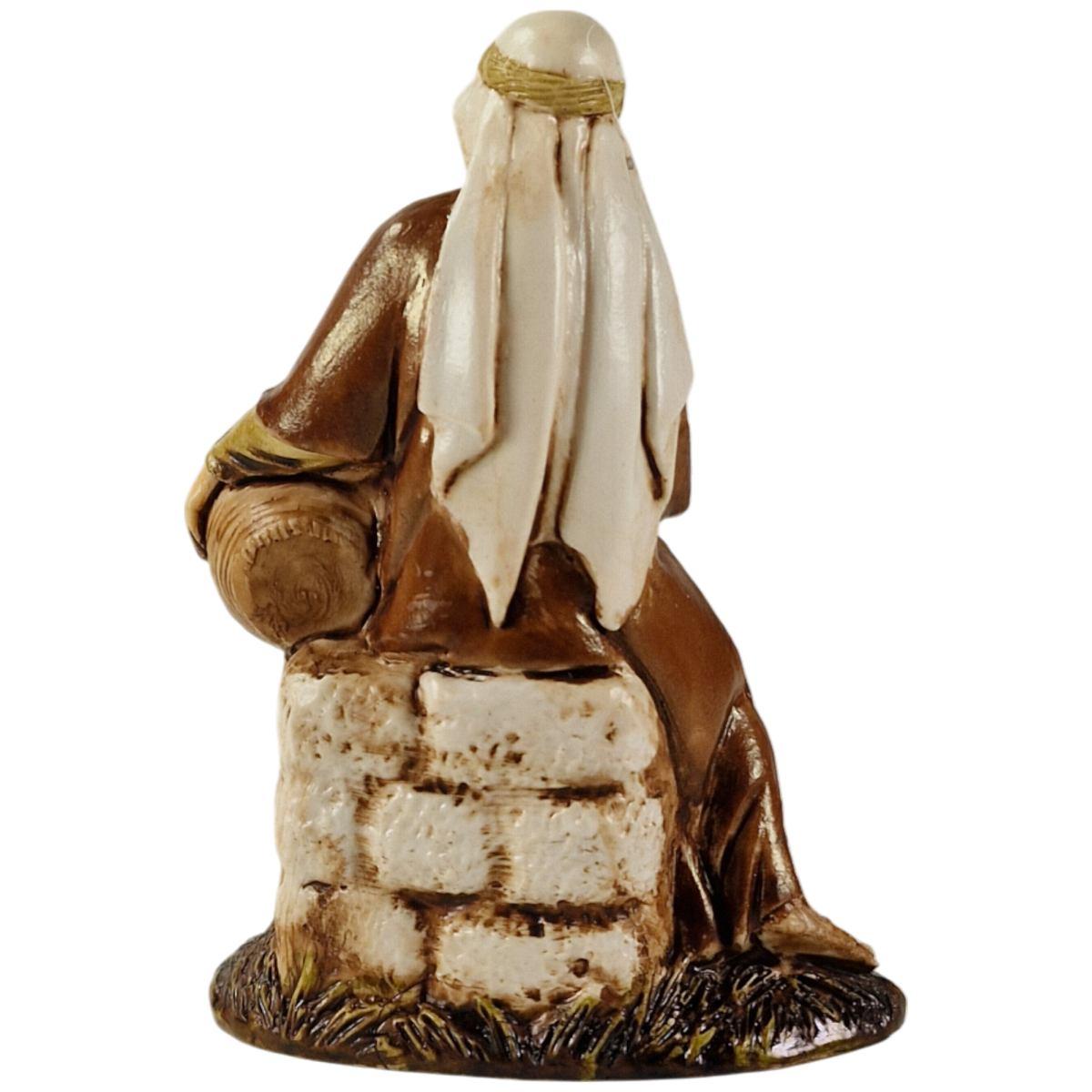 Statua cm.10 Donna Seduta con Ciotola | Moranduzzo