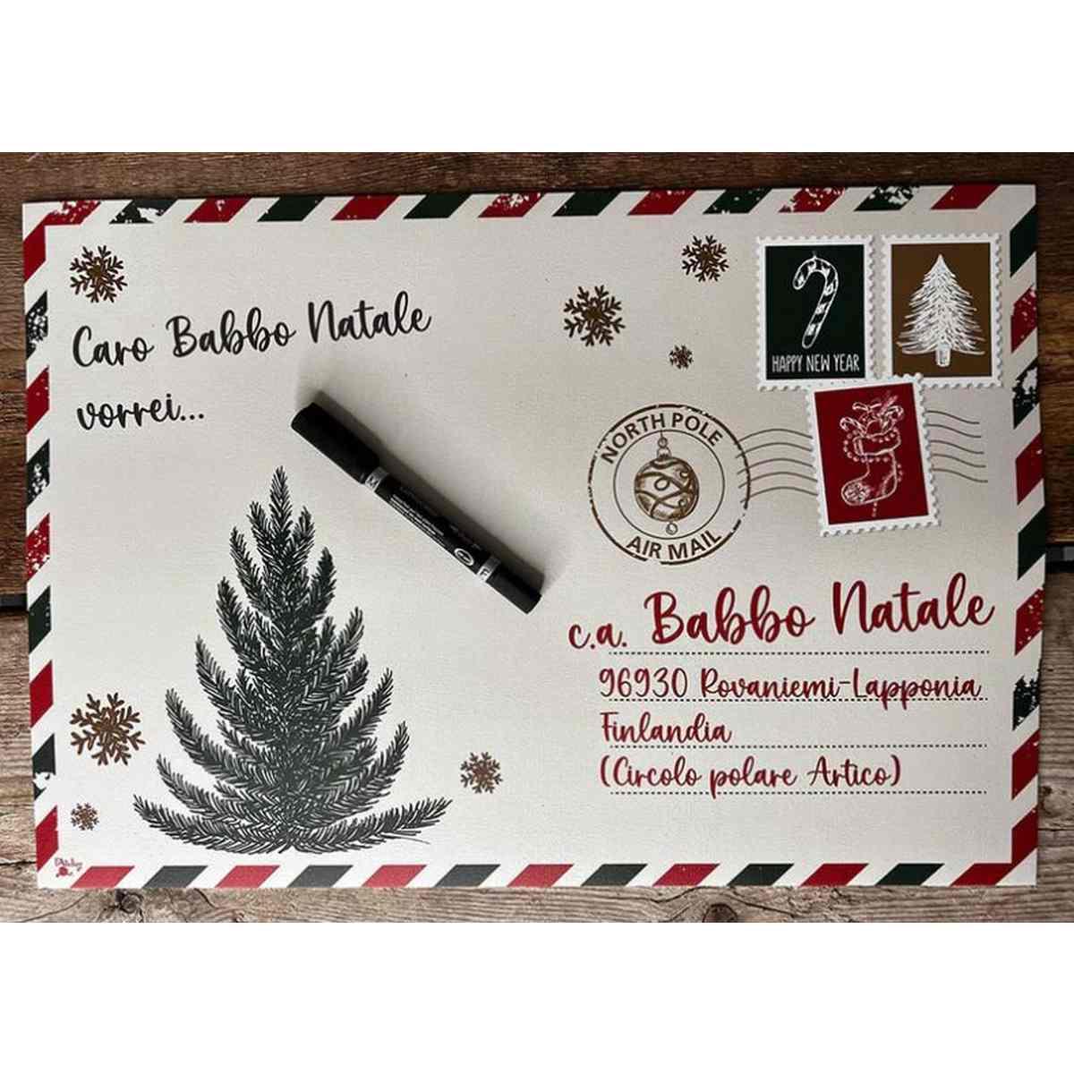 Tovaglietta Natalizia Americana PVC Lettera Babbo cm.48 pz.1 |Atelier17