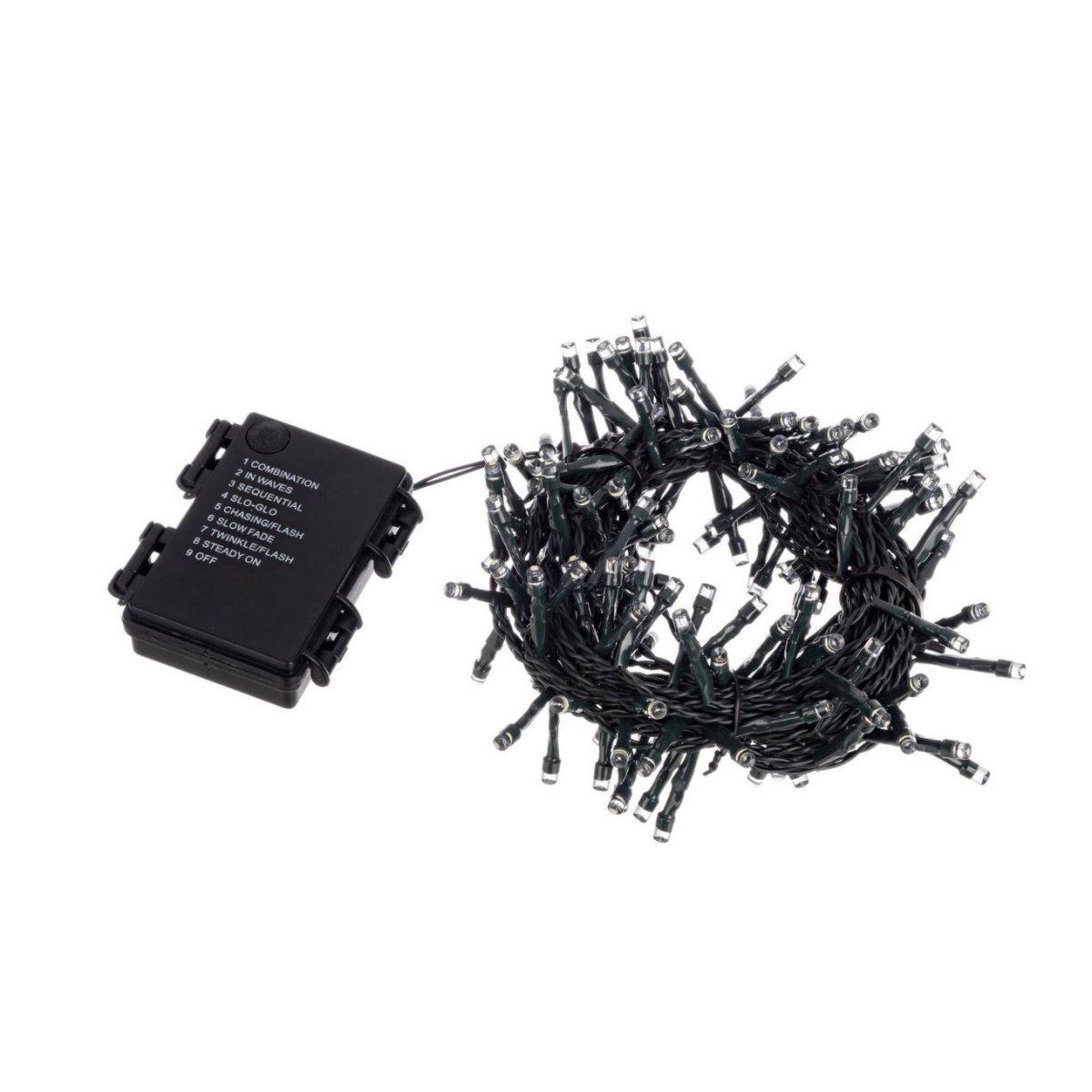 Luci Natale Esterno Batteria LED 180 Multicolor mt.5 con Timer |Bizzotto