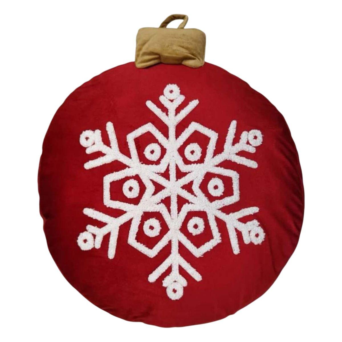 Cuscino Arredo in Tessuto Natale Sfera Rossa cm.40 |Atelier17