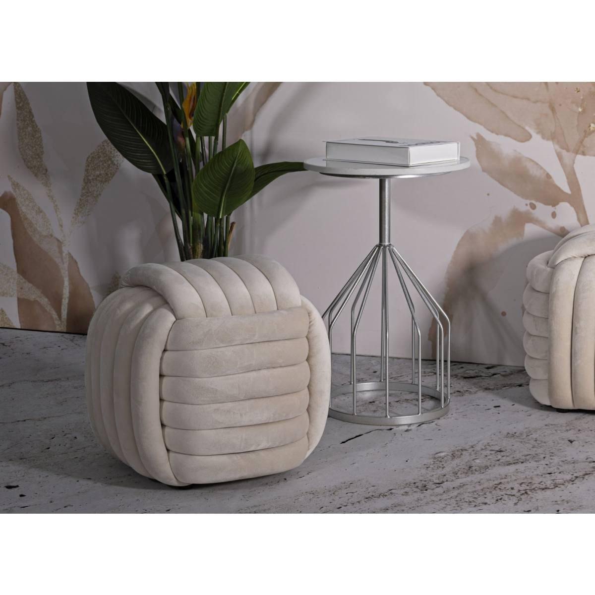 Pouf Softy Crema cm.45x45x45 |Mauro Ferretti