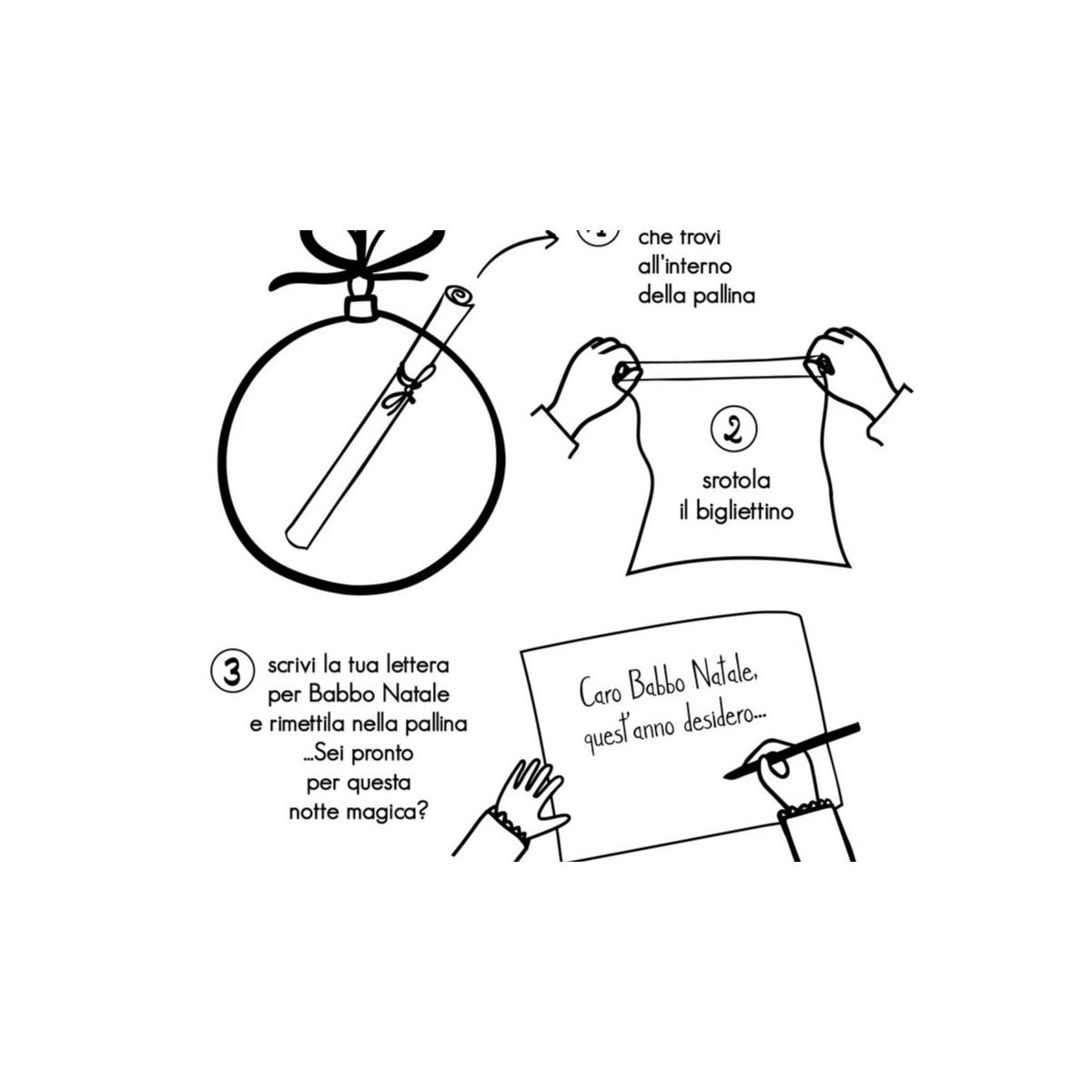 Pallina Natale Vetro cm.ÃƒÂ˜12 con Scritta La mia Letterina |Simple