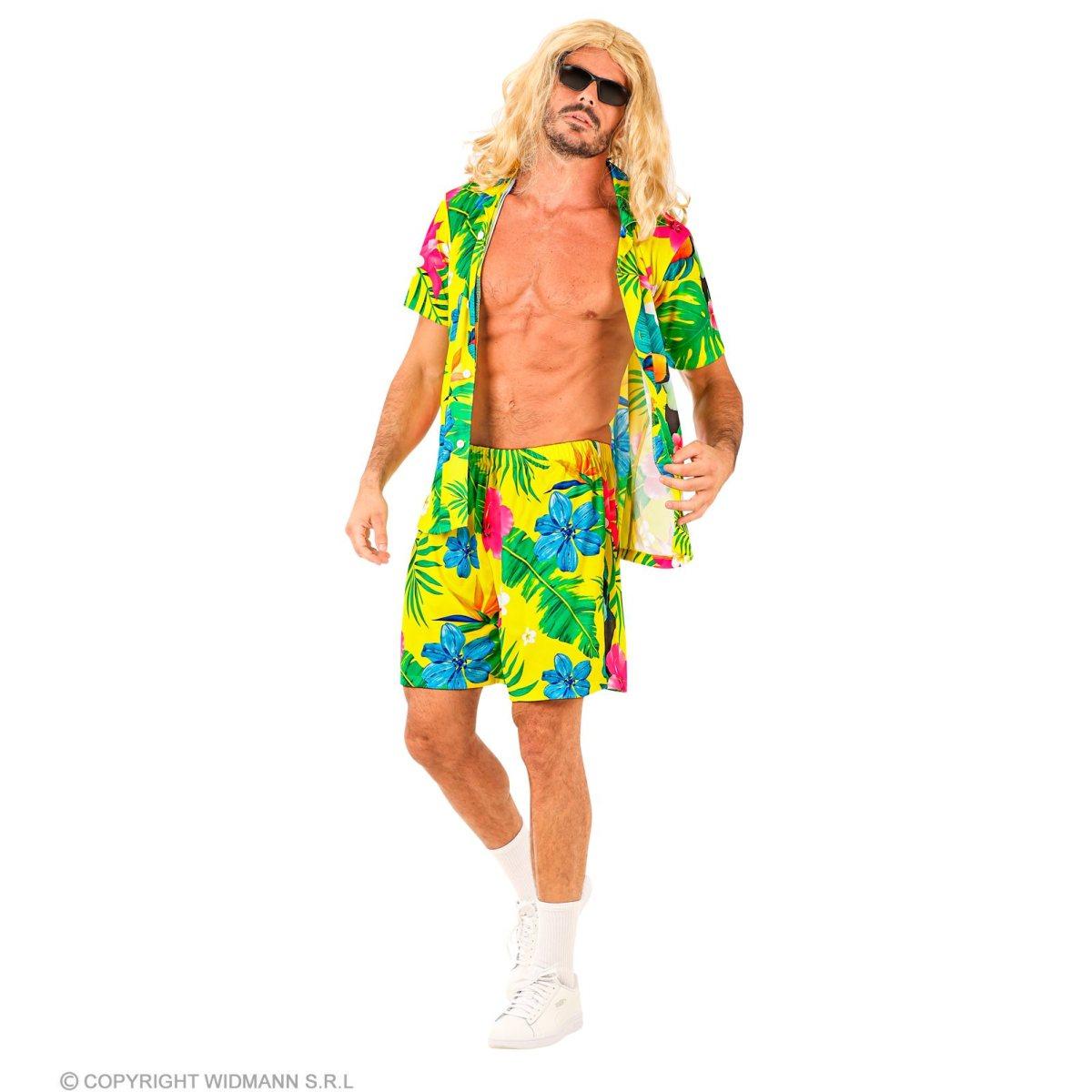 Costume Completo Summer Party Hawaii Giallo |Widmann