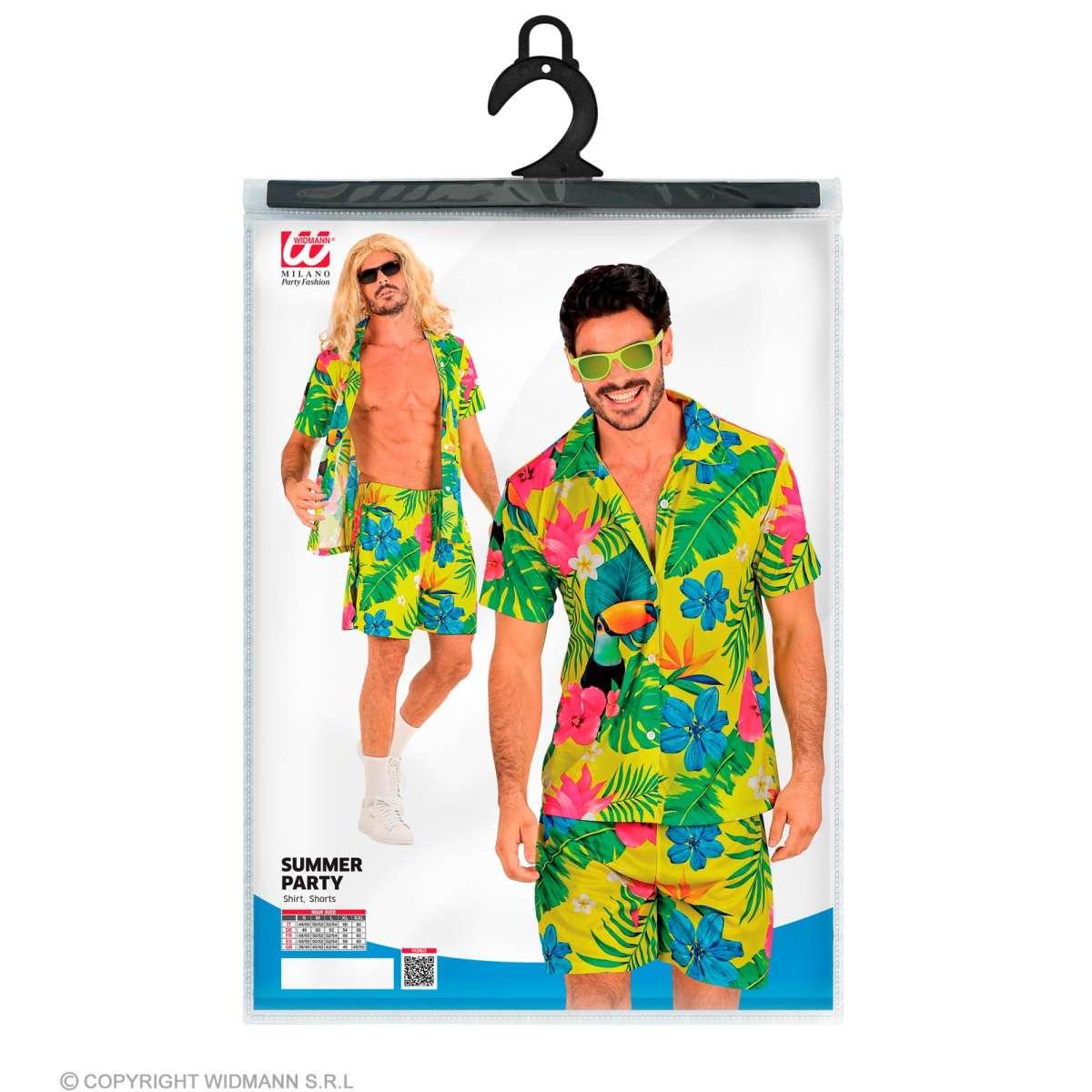 Costume Completo Summer Party Hawaii Giallo |Widmann