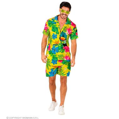 Costume Completo Summer Party Hawaii Giallo |Widmann