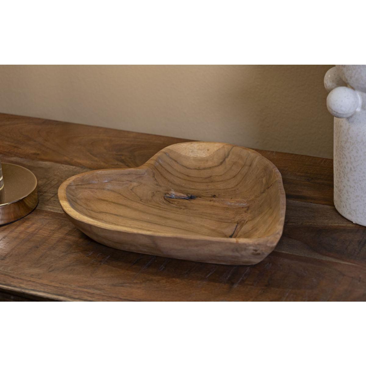 Svuota Tasche Kiha Cuore Teak Massello cm.27x29x4 |Mauro Ferretti