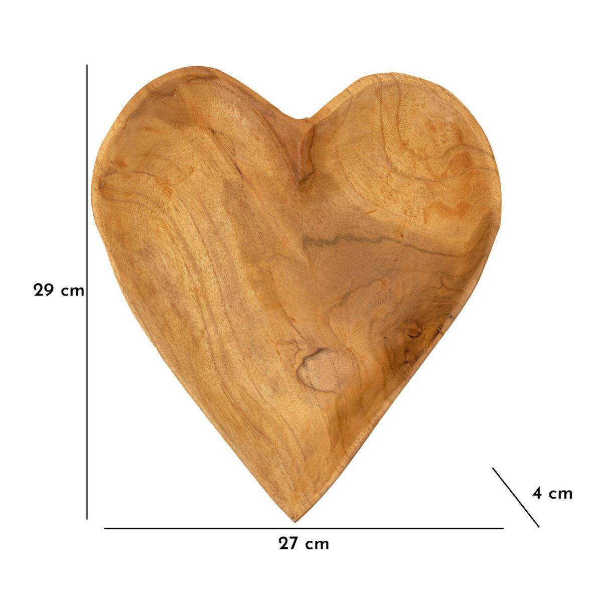 Svuota Tasche Kiha Cuore Teak Massello cm.27x29x4 |Mauro Ferretti