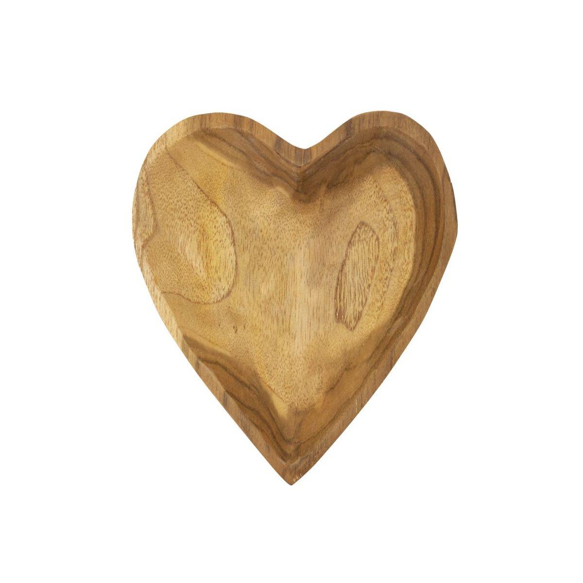 Svuota Tasche Kiha Cuore Teak Massello cm.15x17x3,5 |Mauro Ferretti