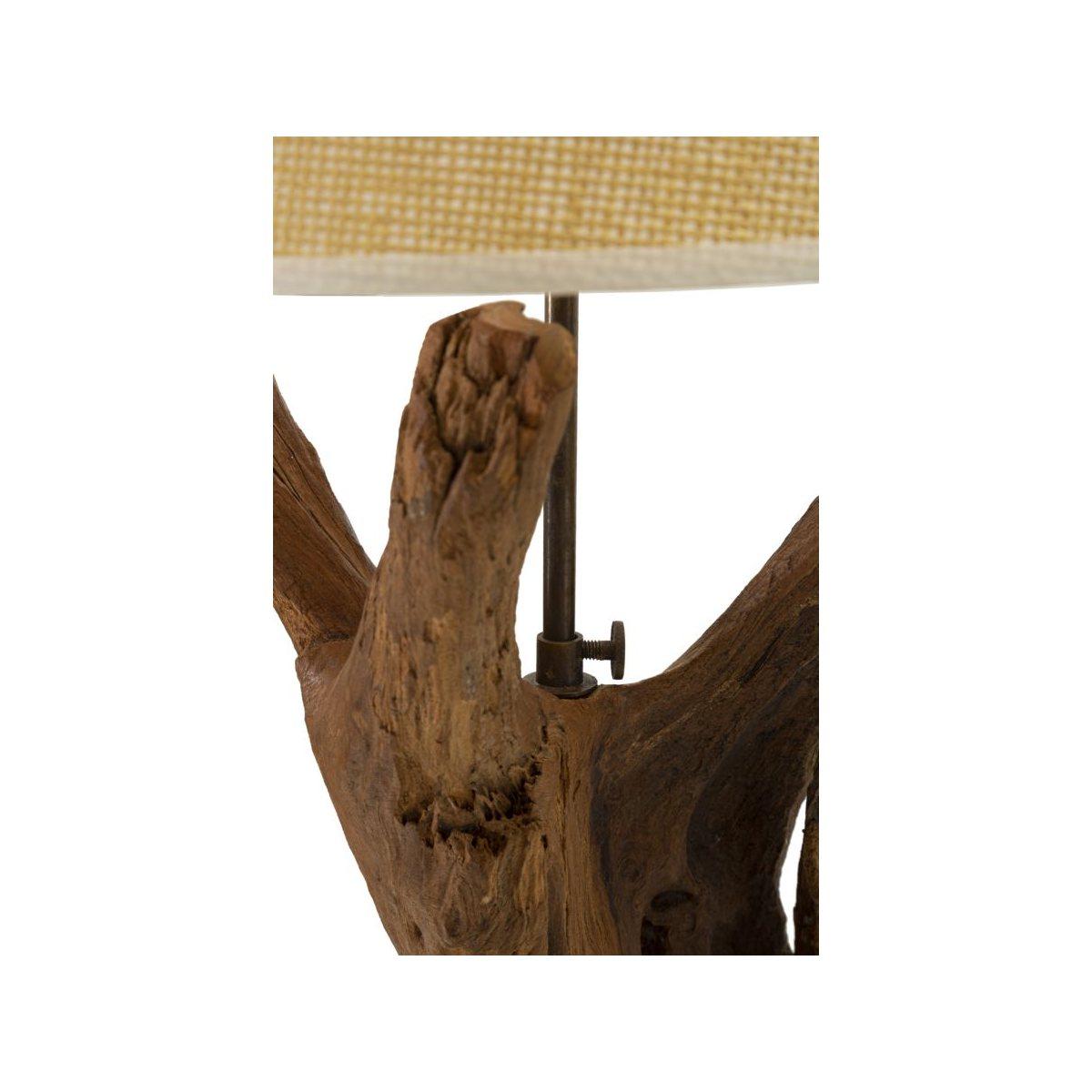 Lampada Da Tavolo Teak Riciclato cm.35x80 |Mauro Ferretti