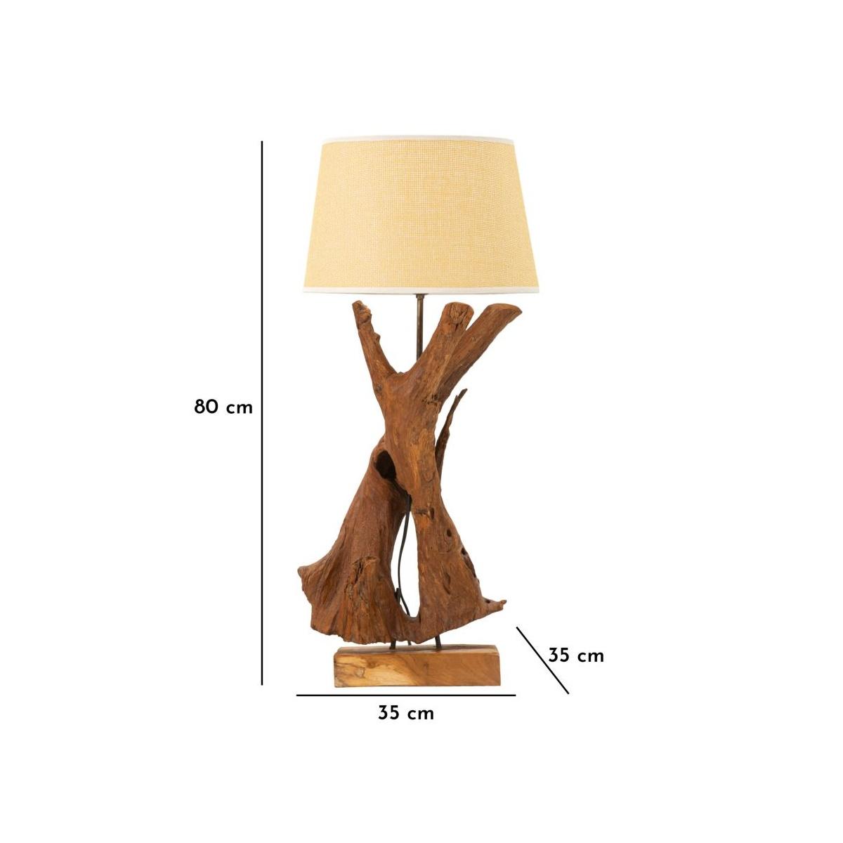 Lampada Da Tavolo Teak Riciclato cm.35x80 |Mauro Ferretti