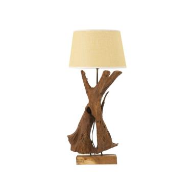 Lampada Da Tavolo Teak Riciclato cm.35x80 |Mauro Ferretti