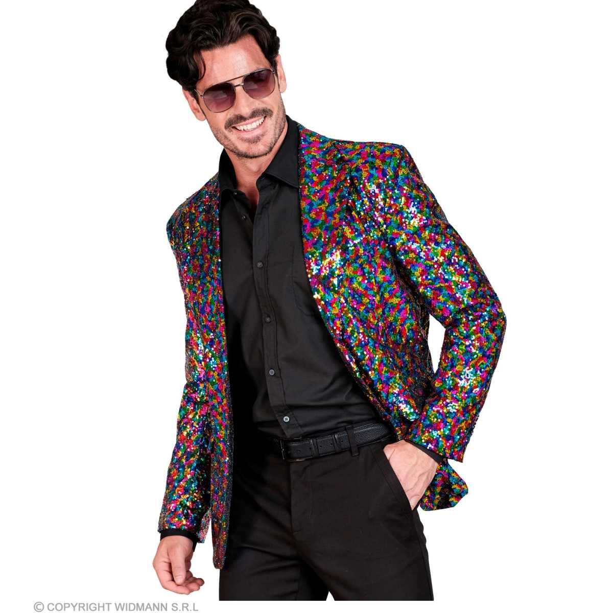 Giacca Disco Multicolor Paillettes |Widmann