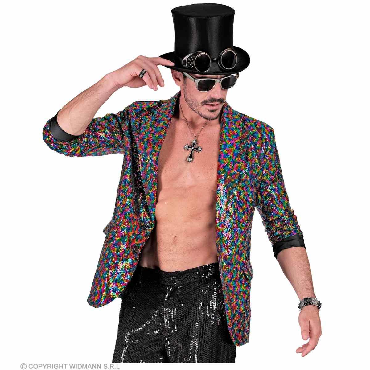 Giacca Disco Multicolor Paillettes |Widmann