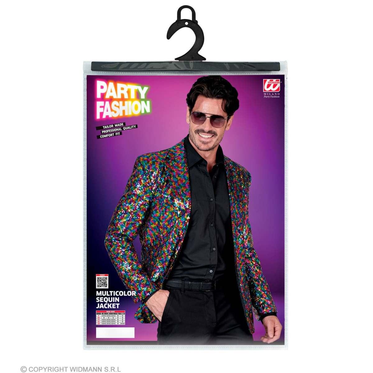 Giacca Disco Multicolor Paillettes |Widmann