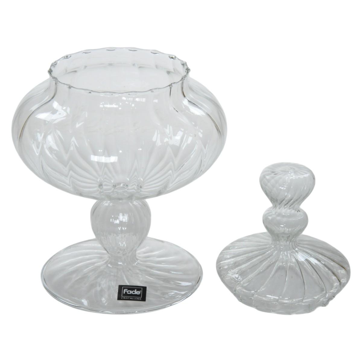 Vaso Vetro Porta Dolci con Coperchio Trasparente cm.25 | Fade