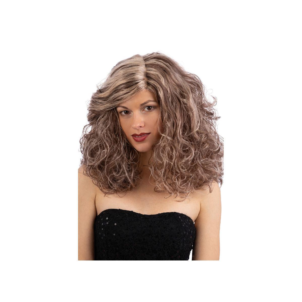 Parrucca Castana Mossa con Meches |Carnival Toys