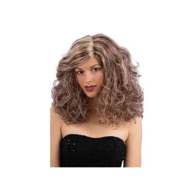 Parrucca Castana Mossa con Meches |Carnival Toys