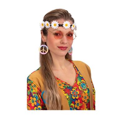 Hippie Occhiali Orecchini con Fascia Set pz.3 |Carnival Toys