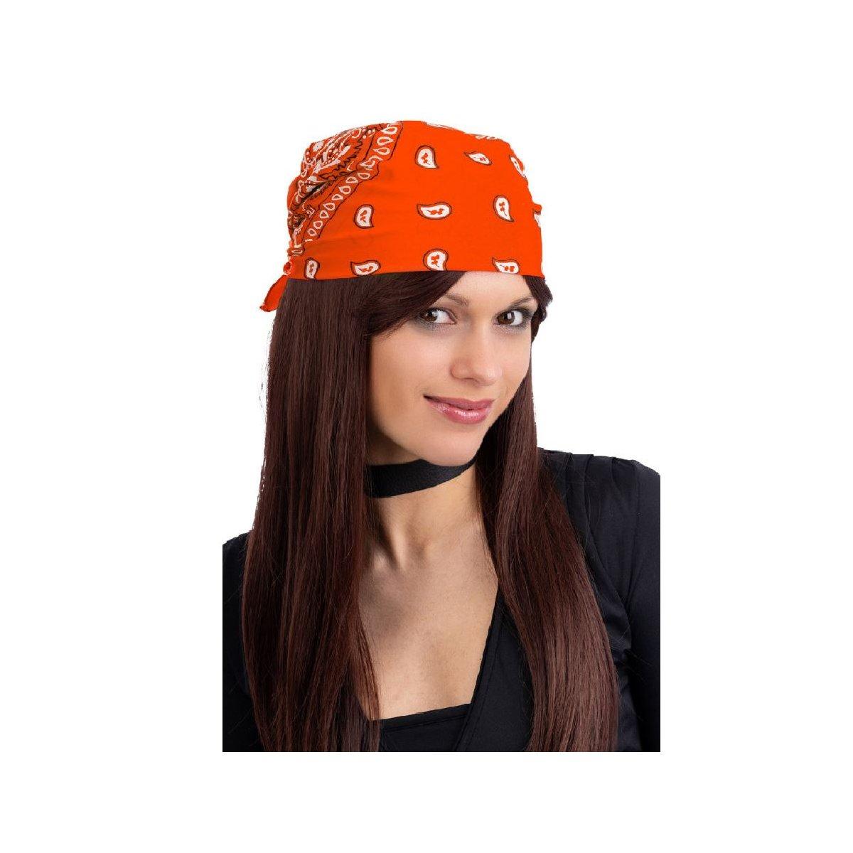 Bandana Cowboy Arancione Fluo cm.55x55 |Carnival Toys