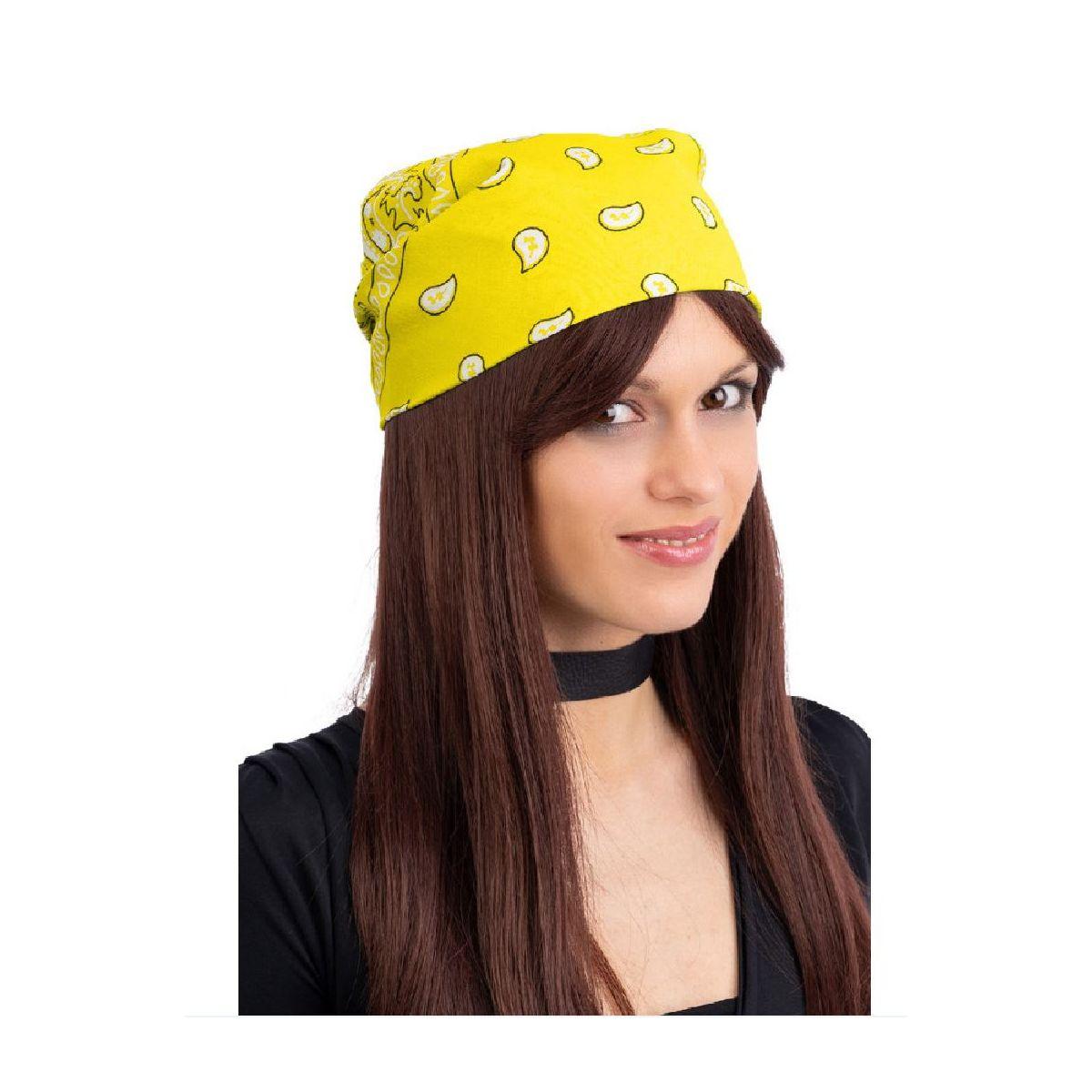 Bandana Cowboy Giallo Fluo cm.55x55 |Carnival Toys