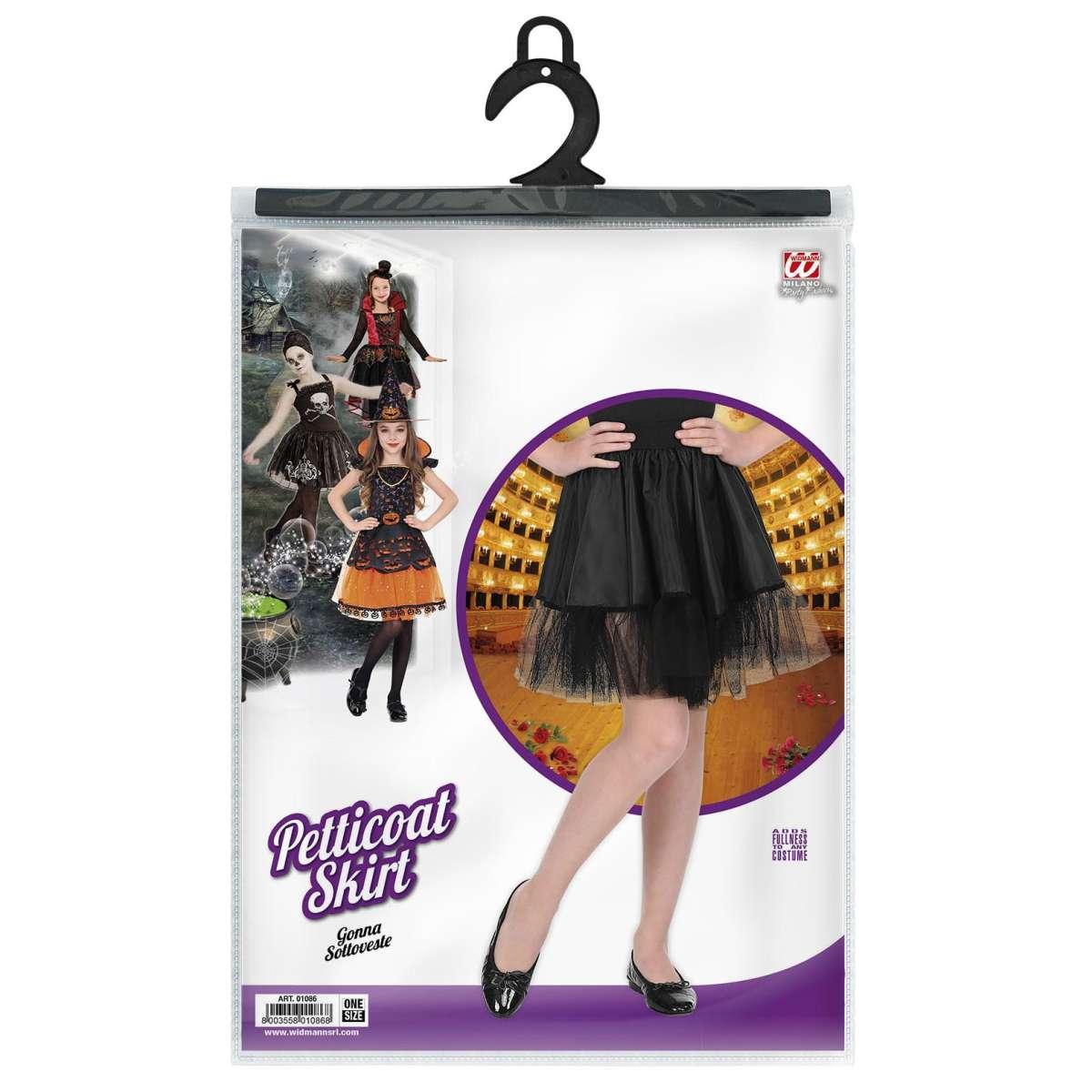 Gonna cm.50 Nera Tulle |Widmann