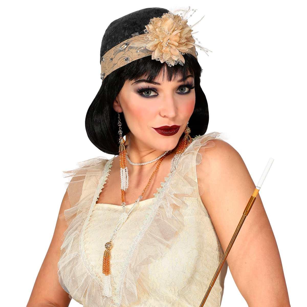 Charleston con Copricapo Collana Orecchini Set pz.3 |Widmann