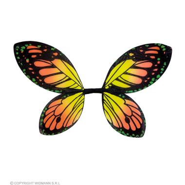Ali Farfalla Nero Giallo Arancione cm.66x38 |Widmann