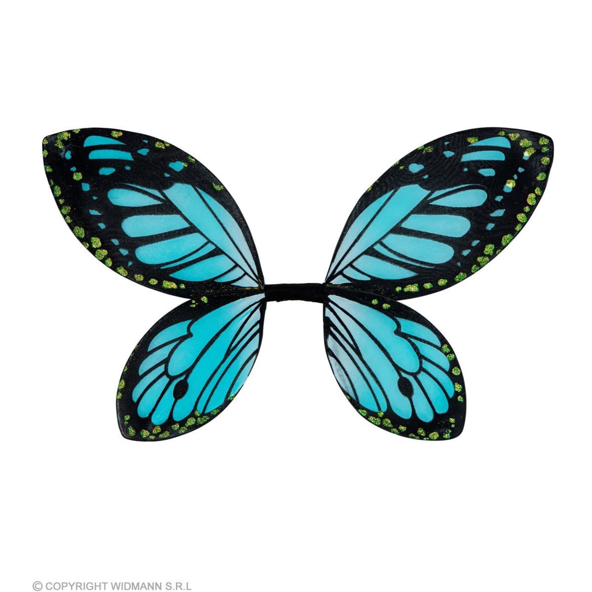 Ali Farfalla Nero Blu cm.66x38 |Widmann