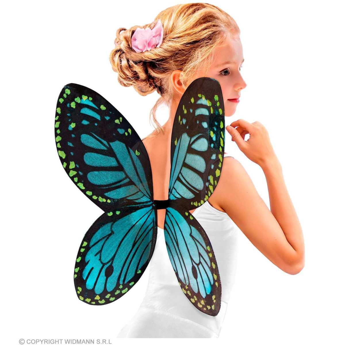 Ali Farfalla Nero Blu cm.66x38 |Widmann