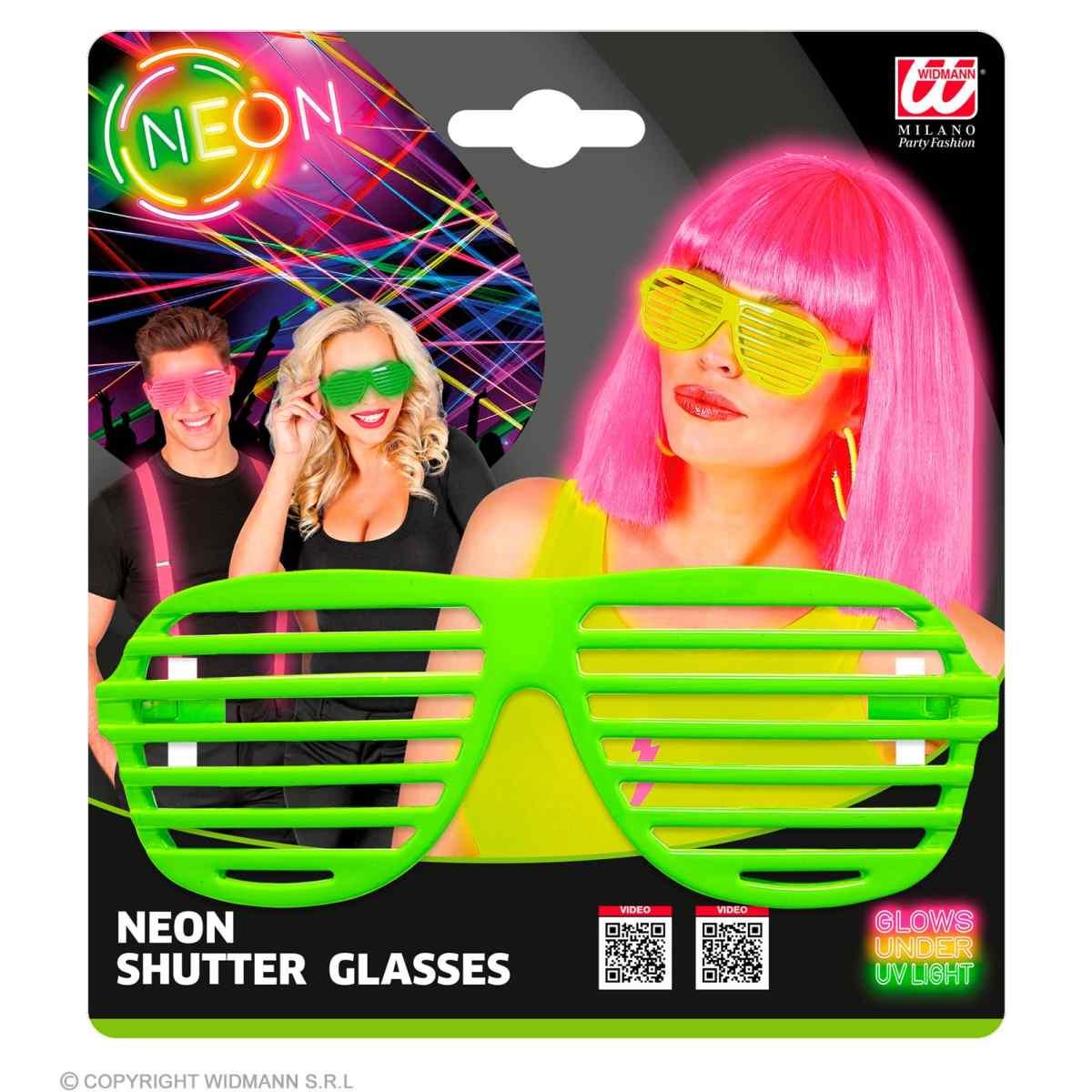 Occhiali Rigati Verde Fluo |Widmann
