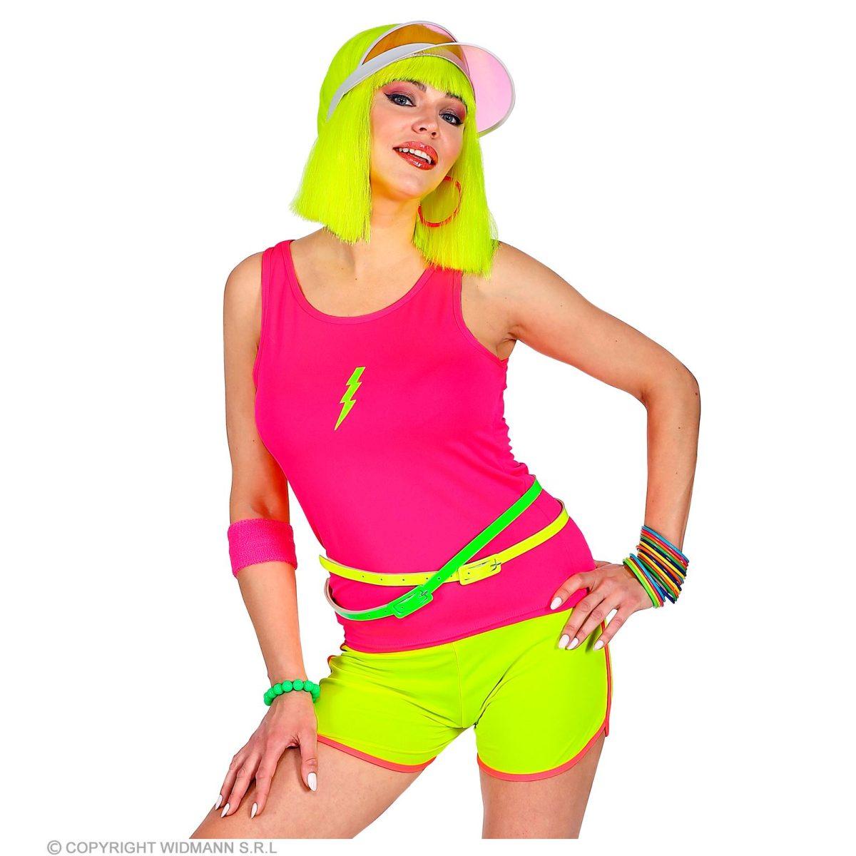 Canotta Rosa Fluorescente Anni '80 |Widmann