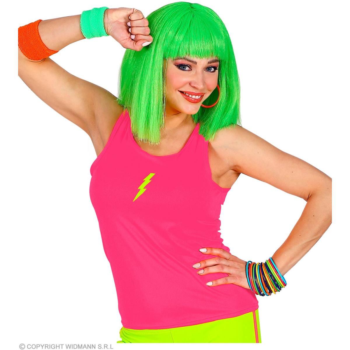 Canotta Rosa Fluorescente Anni '80 |Widmann