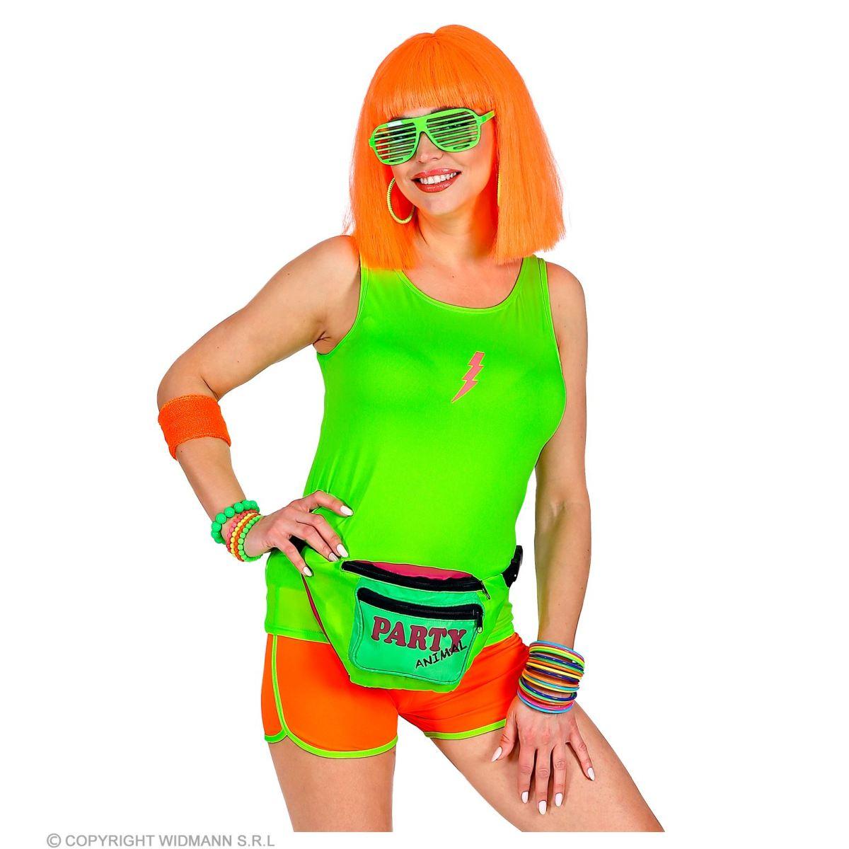 Canotta Verde Fluorescente Anni '80 |Widmann