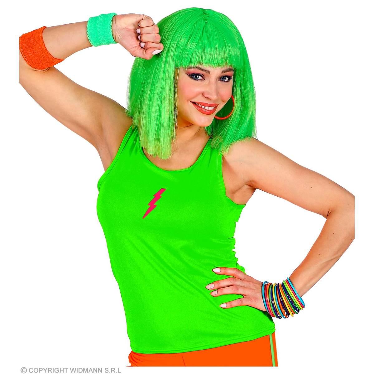 Canotta Verde Fluorescente Anni '80 |Widmann