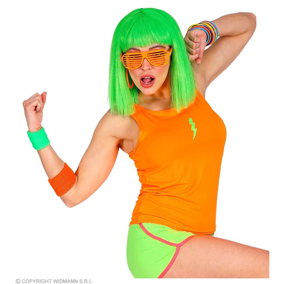 Canotta Arancione Fluorescente Anni '80 |Widmann