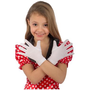 Guanti Corti Bianchi Cotone |Carnival Toys