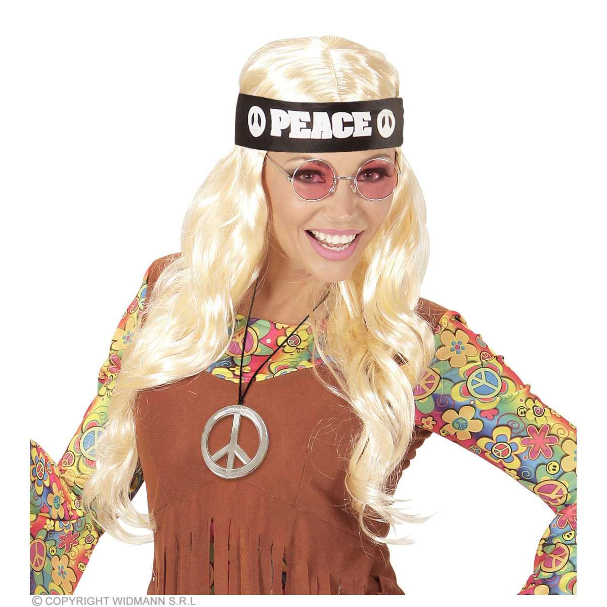 Hippie Occhiali Fascia e Collana Set pz.3 |Widmann