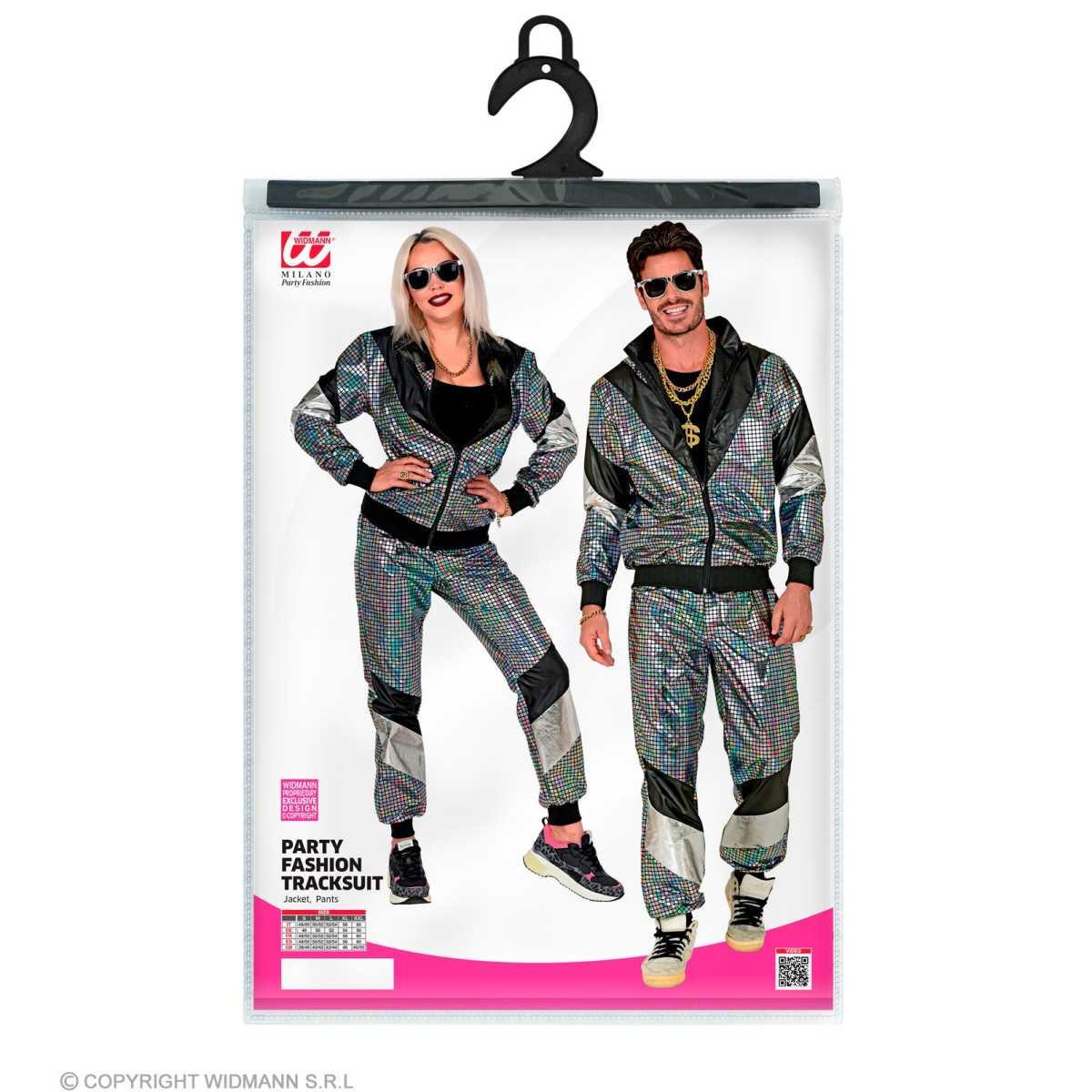 Costume Tuta Anni '70/'80 Dance Argento |Widmann