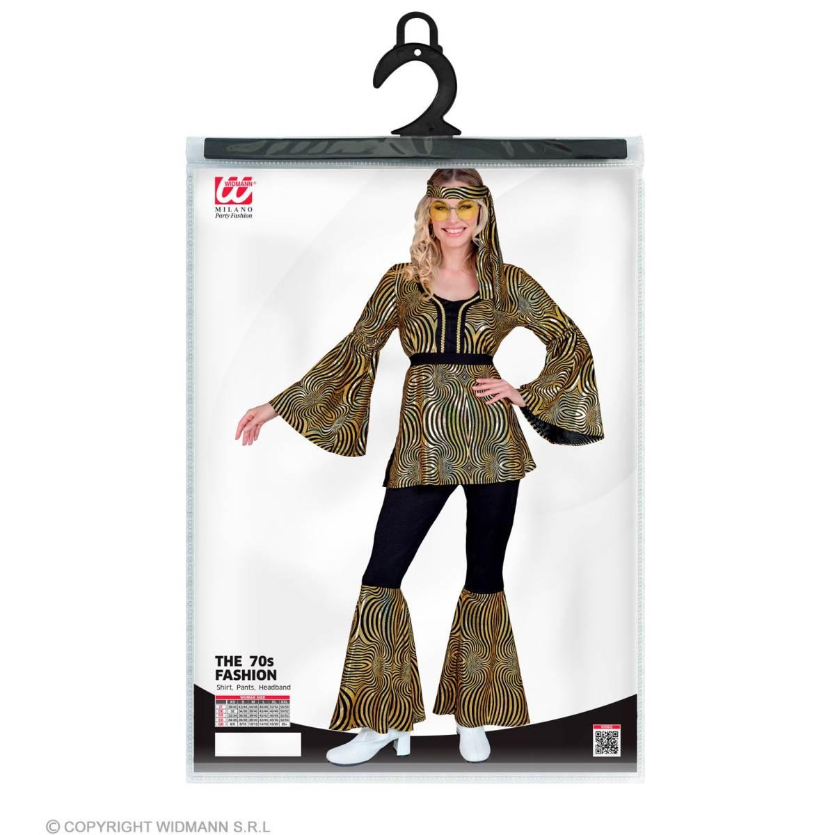 Costume Hippie Anni '70/'80 Oro |Widmann