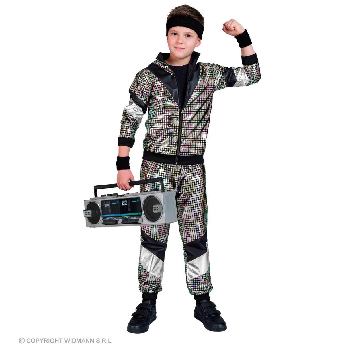 Costume Tuta Anni '70/'80 Dance Argento |Widmann