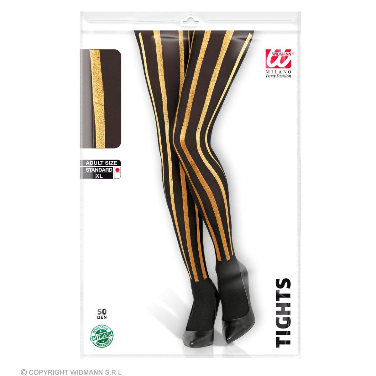 Collant Righe Nere Oro |Widmann