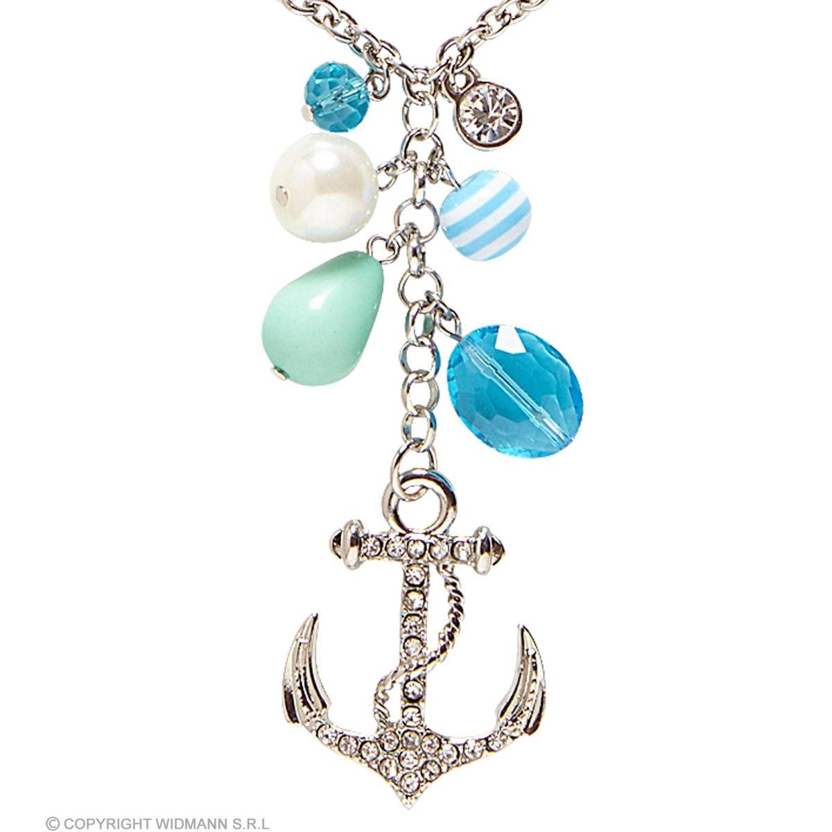 Collana Metallo con Ancora e Strass |Widmann