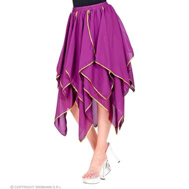 Gonna Chiffon Viola con Decorazioni Oro |Widmann