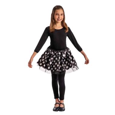 Gonna cm.30 Nera Pois Bianca |Carnival Toys