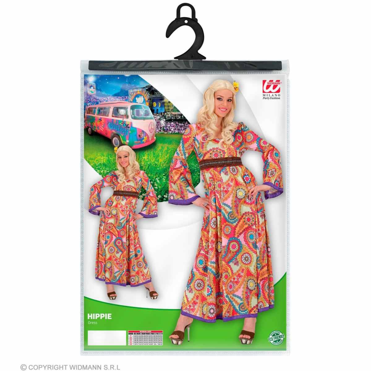 Costume Hippie Anni '70/'80 Abito Lungo |Widmann