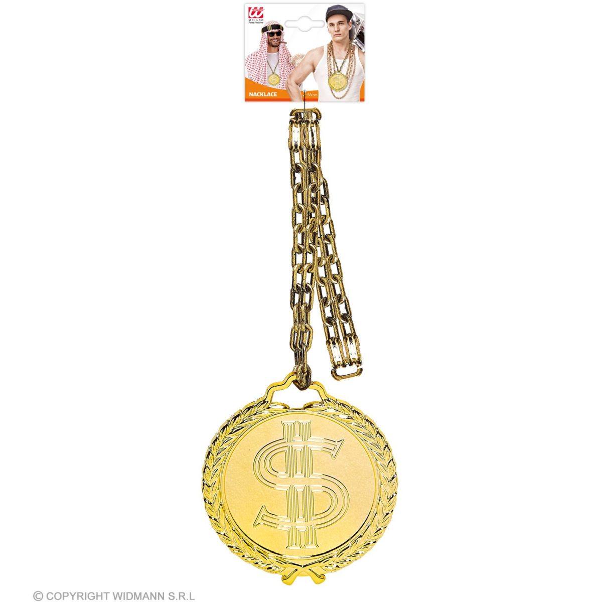Collana Metallo Dollaro Oro cm.58 |Widmann