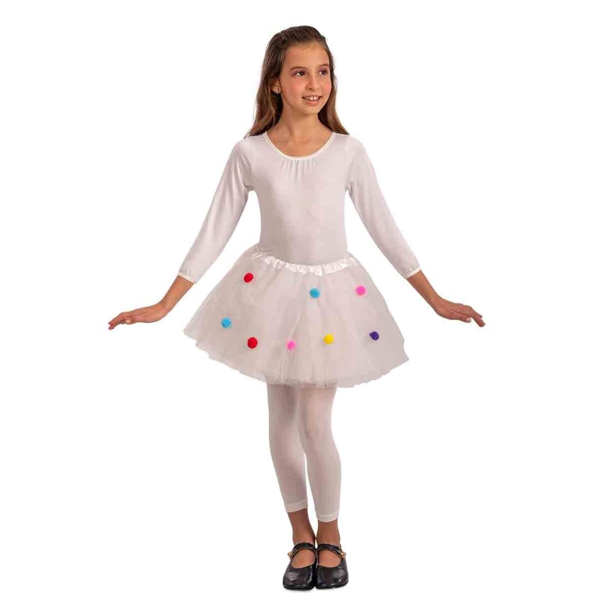 Gonna cm.30 Bianca Tullextra Pois |Carnival Toys