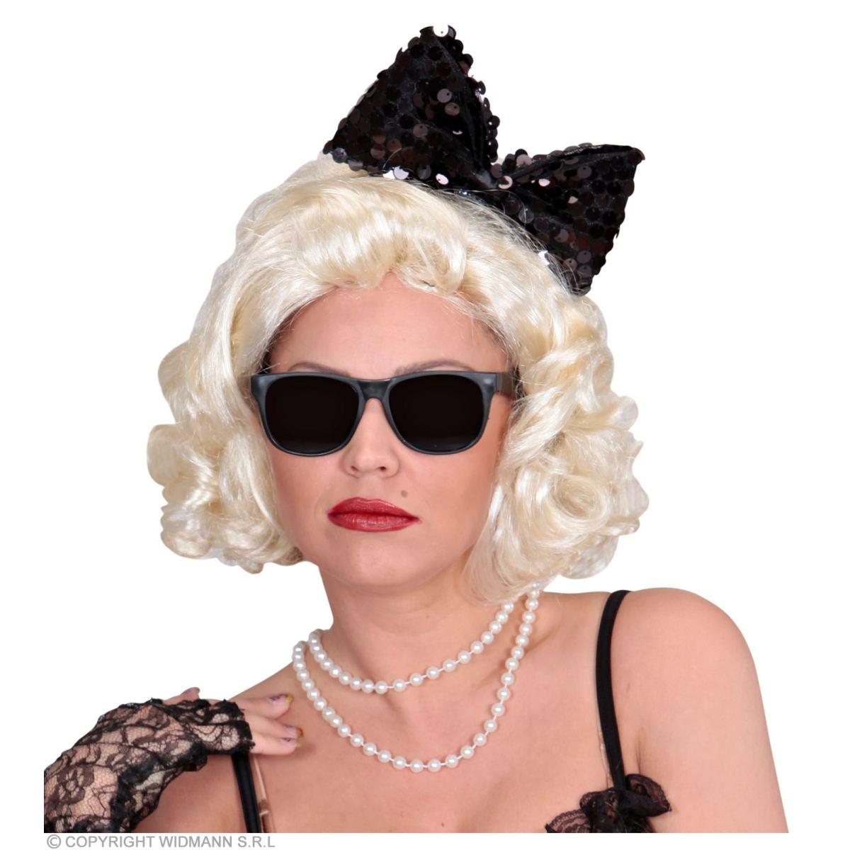 Cerchietto con Fiocco in Paillettes Nero |Widmann