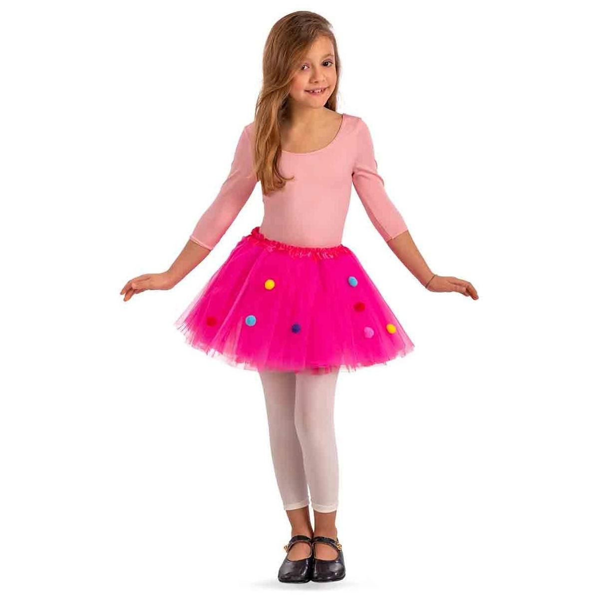 Gonna cm.30 Fucsia Tulle Pois |Carnival Toys