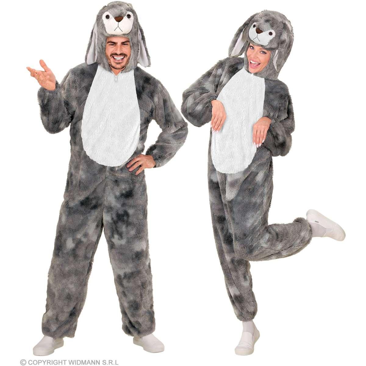 Costume Coniglio Grigio Peluche Soft |Widmann